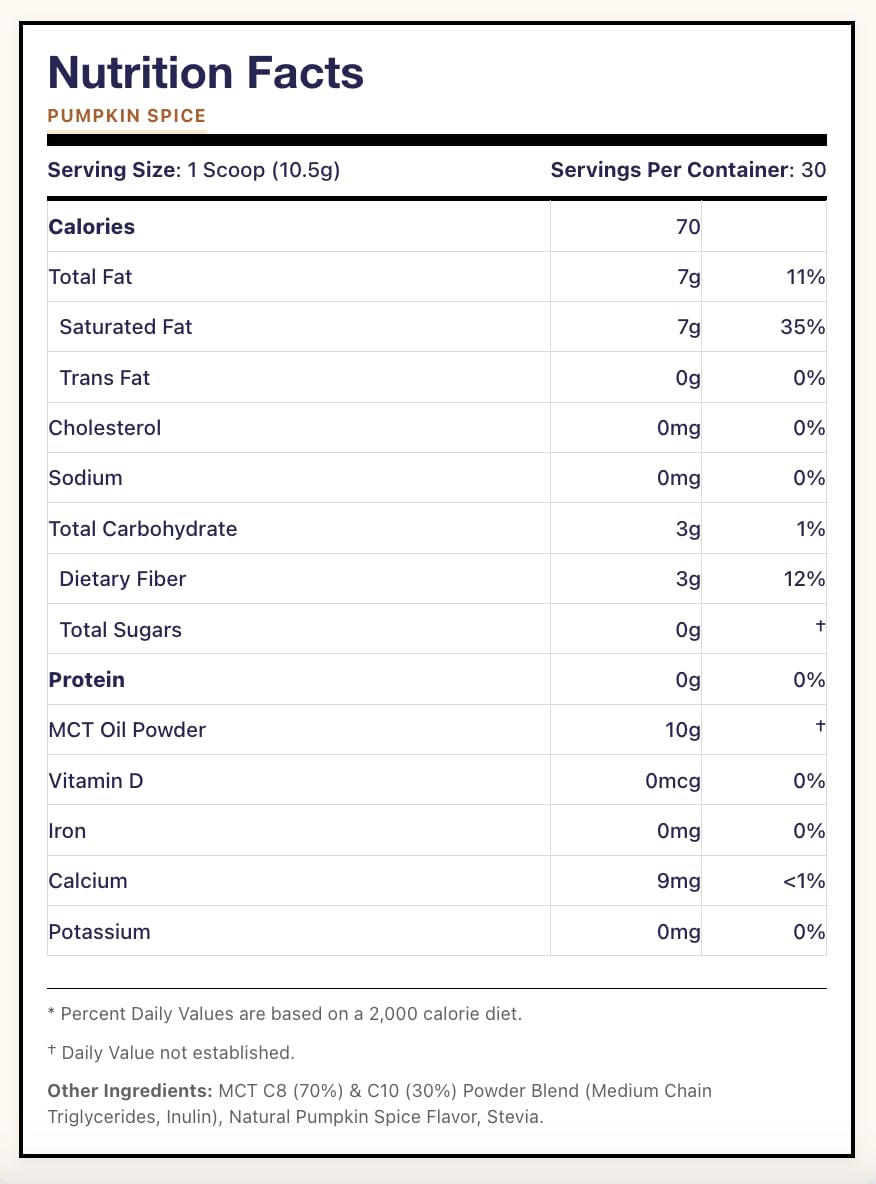 Divine Health Dr. Colbert MCT Oil Powder pumpkin spice aroma boosts morning ritual.