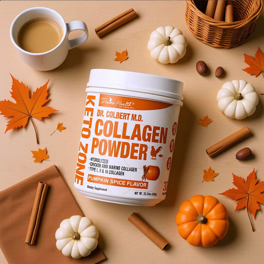 Collagen powder being stirred into a coffee for a cozy keto-friendly drink.