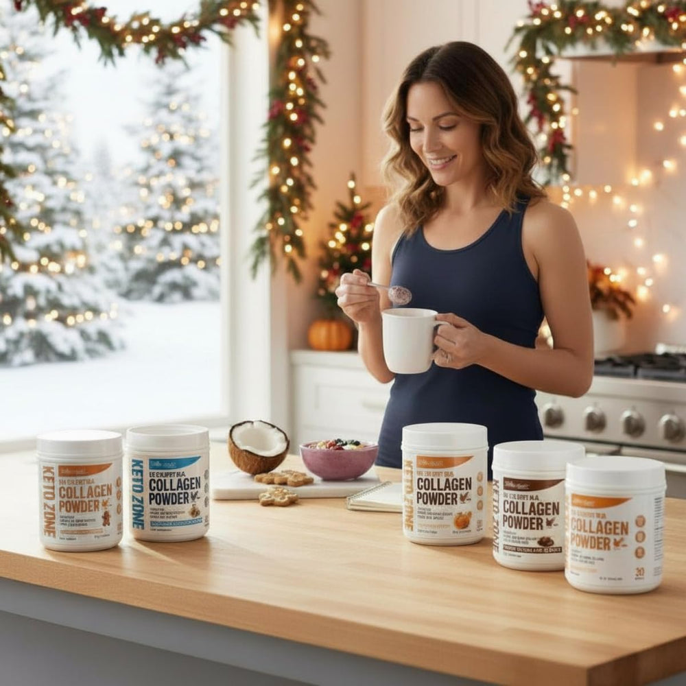 Creamy smoothie featuring pumpkin spice collagen for a nutrient-rich snack.
