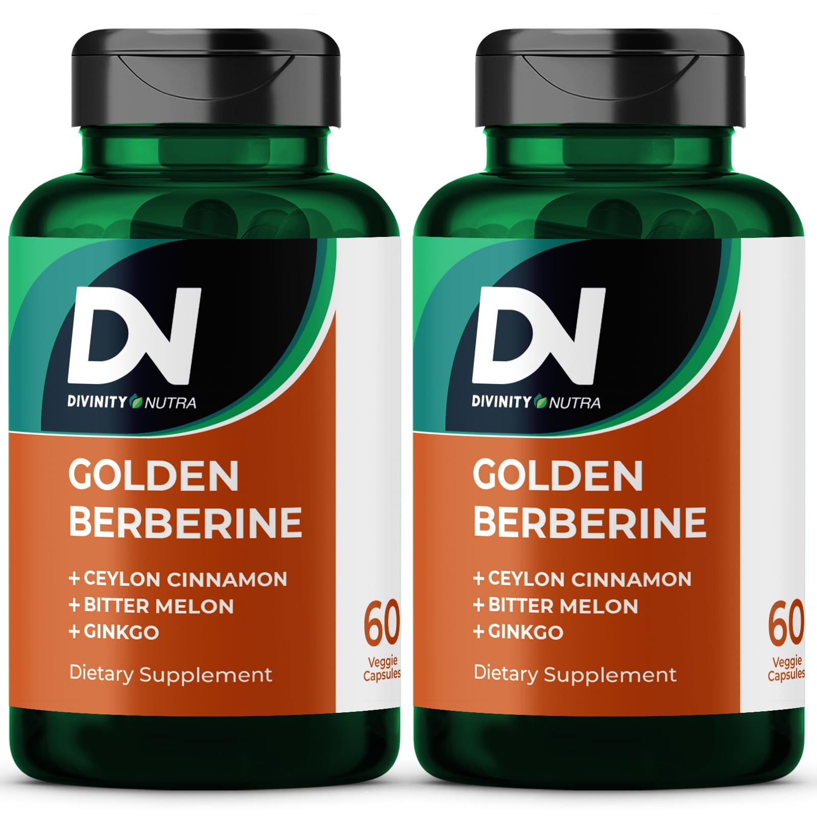 Divinity Nutra Golden Berberine bottle front for daily wellness support.