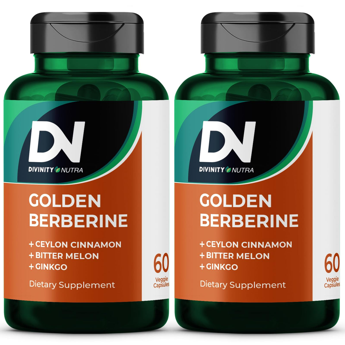 Divinity Nutra Golden Berberine bottle front for daily wellness support.