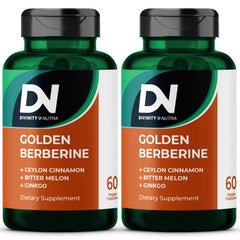 Divinity Nutra Golden Berberine bottle front for daily wellness support.