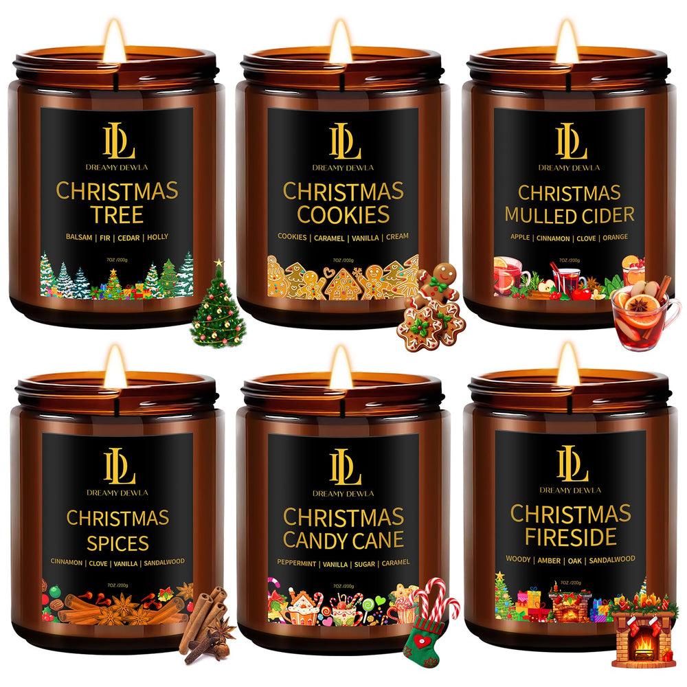 DL Dreamy Dewla Christmas Tree candle for a cozy pine-scented living room