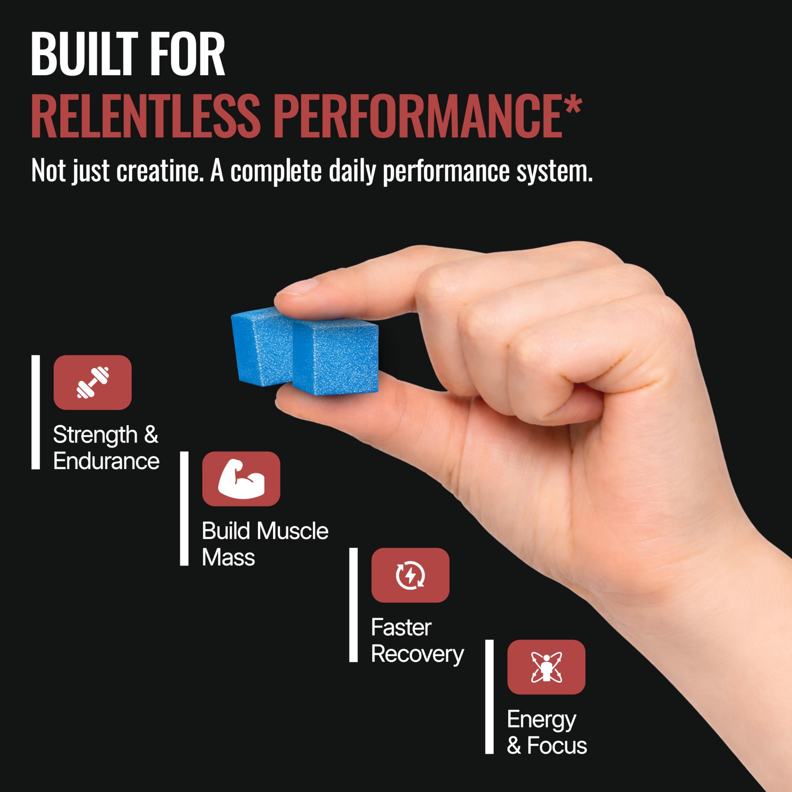 DLNIA creatine monohydrate gummies in use pre-workout for ready energy