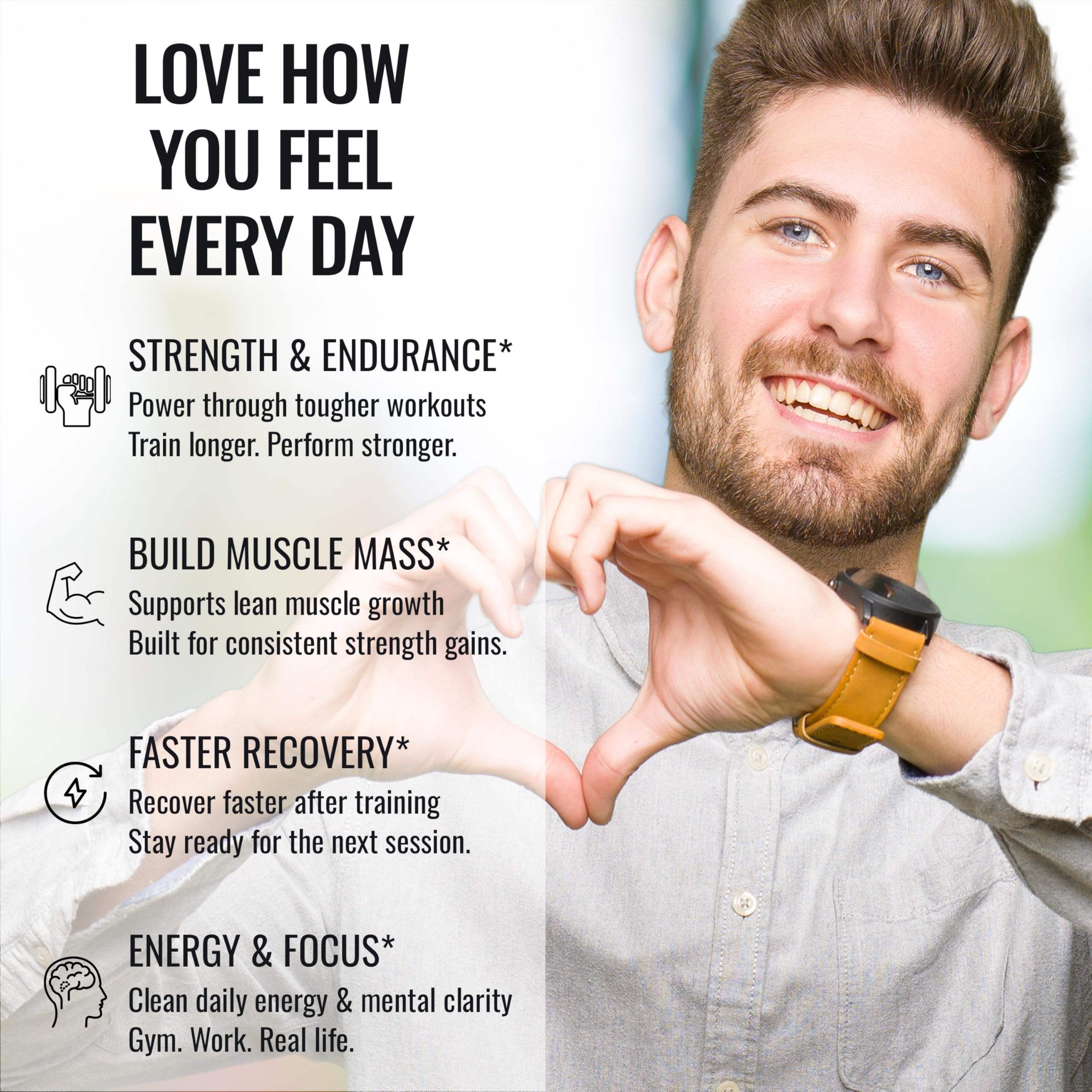 DLNIA creatine monohydrate gummies L-Taurine icon for daytime stamina