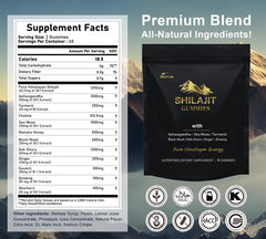 DLNIA Shilajit Gummies close-up highlights golden texture for sustained vitality.