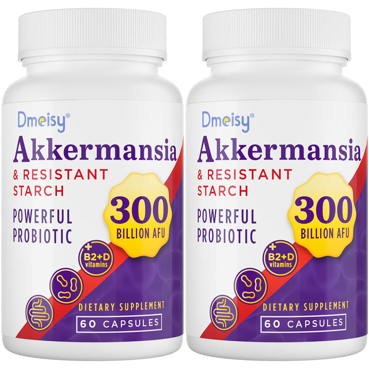 Dmeisy Akkermansia bottle pour illustrating gut-supporting probiotic action