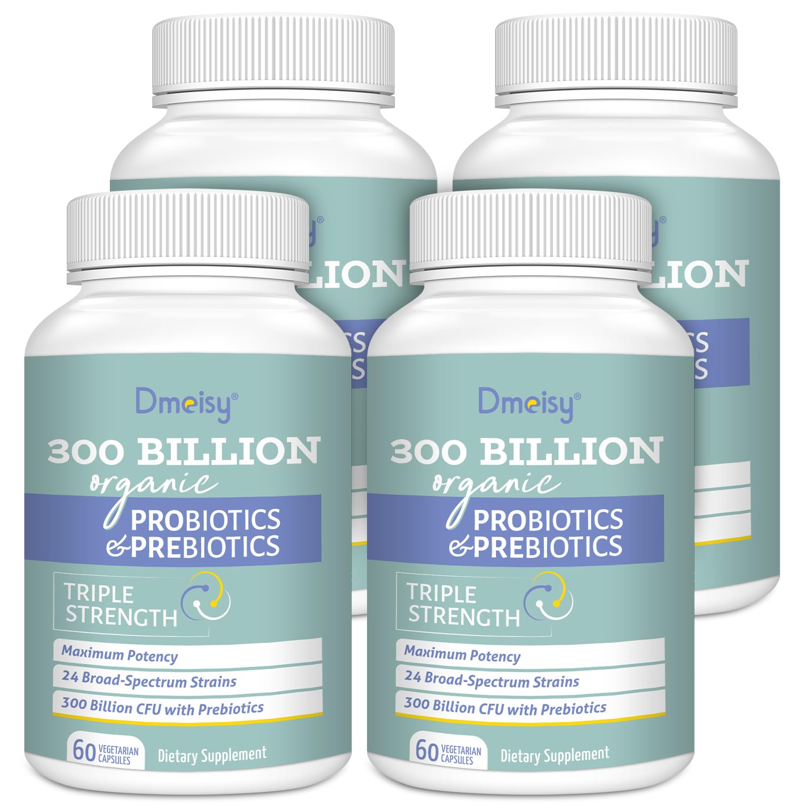 Dmeisy probiotics 300 billion bottle supports daily gut balance and wellness