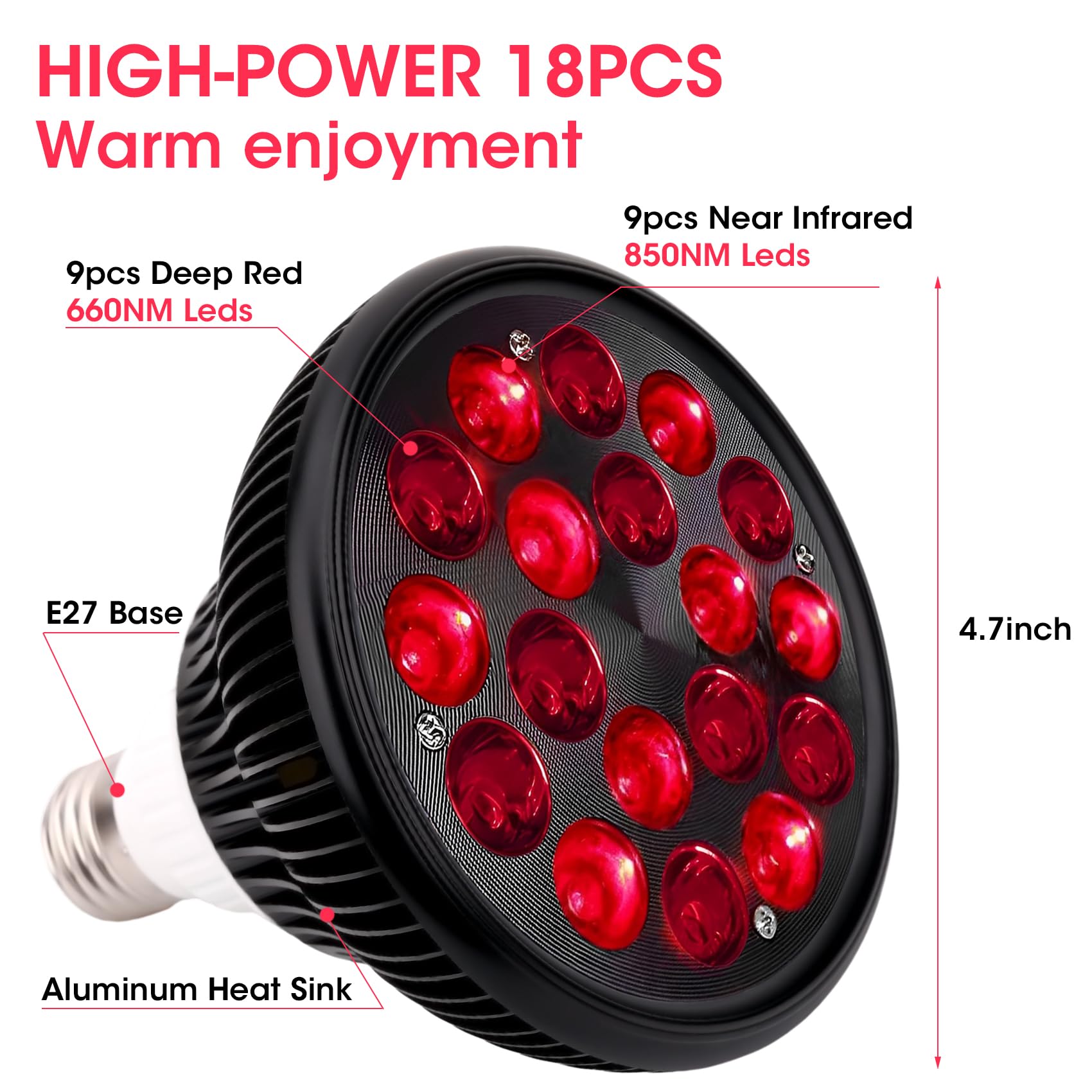 DMMBMFC Red Light Therapy Lamp power cable with 1.5 meter length for easy setup.