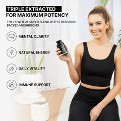 DMoose Fitness Chaga Maitake Shiitake Reishi capsules highlight immune wellness