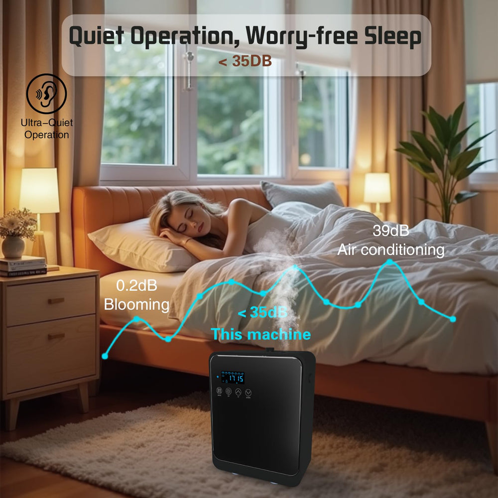 DMPWNEBL waterless diffuser operating silently for focused work or relaxation