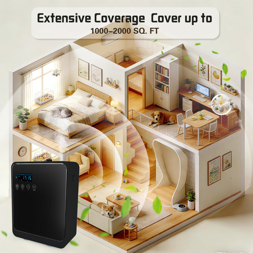 DMPWNEBL waterless diffuser wall-mount setup for flexible placement