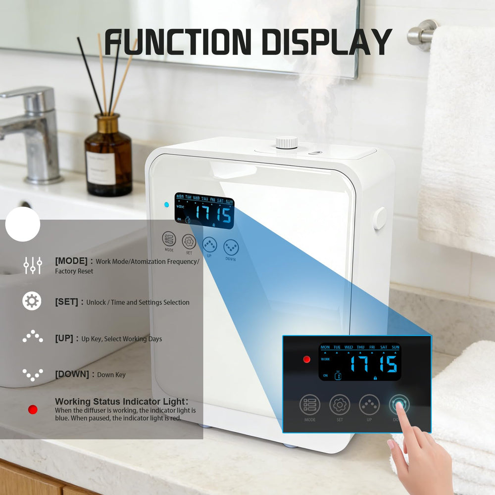 DMPWNEBL diffuser operates quietly for undisturbed work and relaxation.