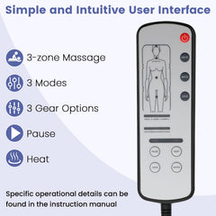 Dmzosmd massage mat with 3 modes and 3 intensities for customization