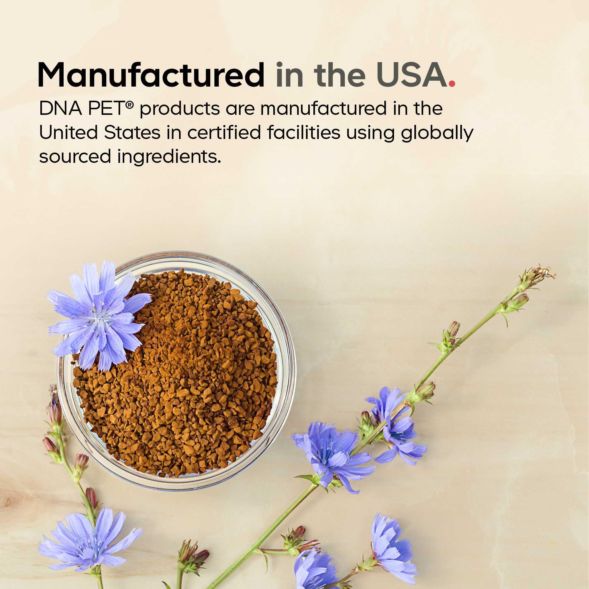 DNA PET Algal Oil Complex label showing weight-based serving options.