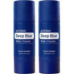 The doTERRA Deep Blue Stick 2-pack front view highlights portable soothing for on-the-go use.