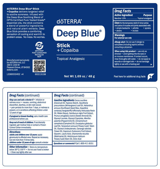 doTERRA Deep Blue Stick 2-pack side view shows compact design for targeted application.