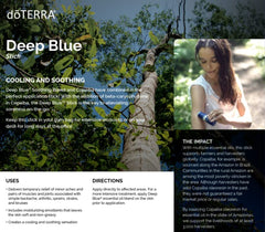 doTERRA Deep Blue Stick application close-up shows easy, fast-acting on-the-spot relief.