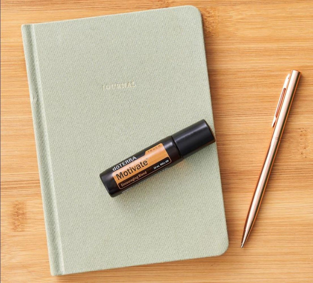 doTERRA Motivate Touch diffuser setup for workspace ambiance