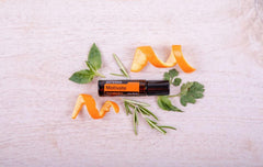 doTERRA Motivate Touch roller on wrist ready for a mood boost