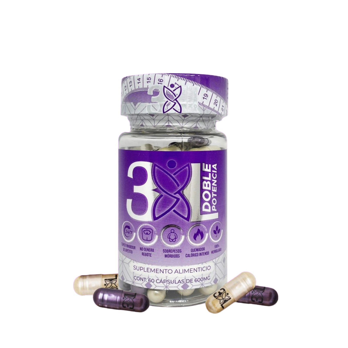 Doble Potencia purple capsule in morning routine offering daily lightness and balance