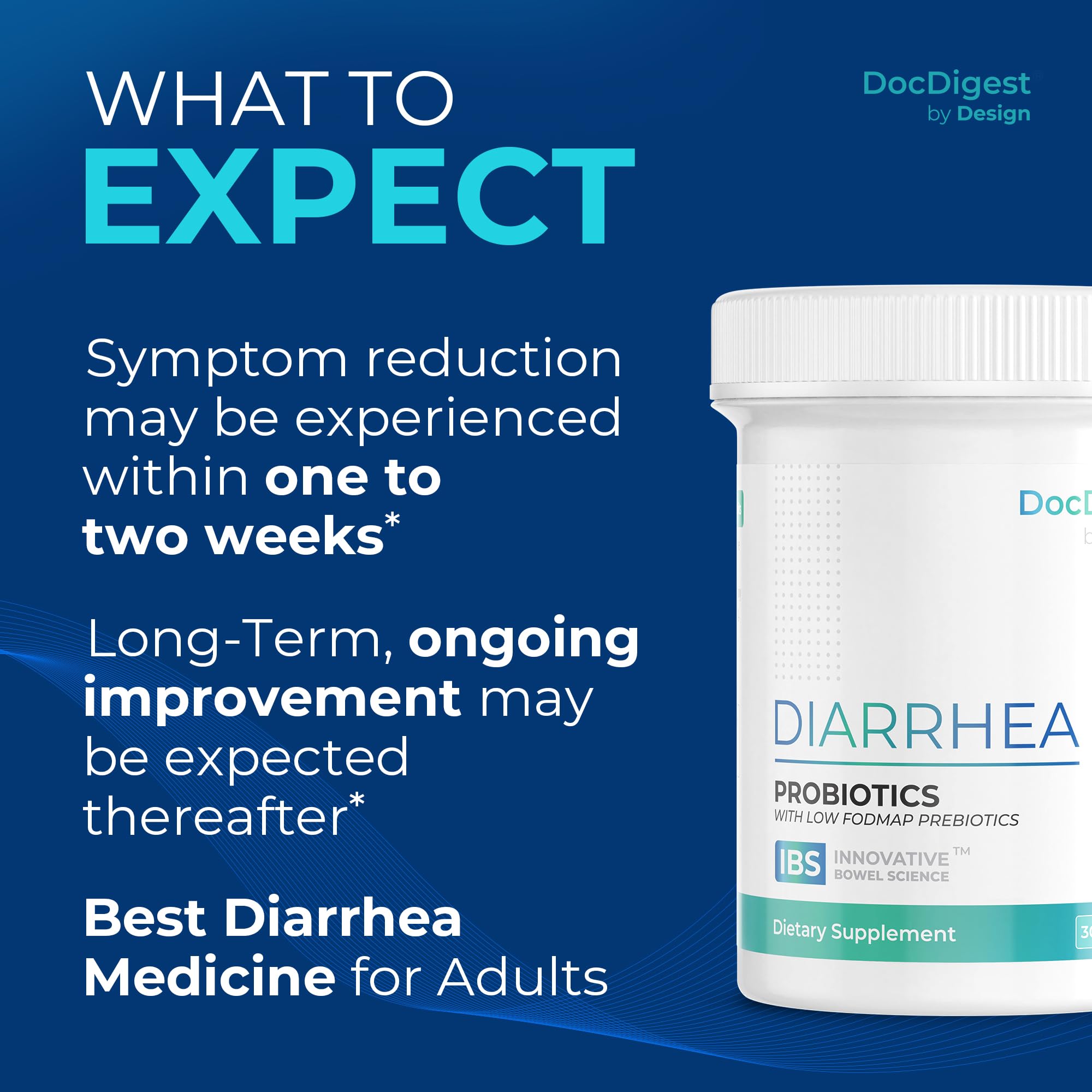 DocDigest bottle label closeup emphasizing probiotic blend.