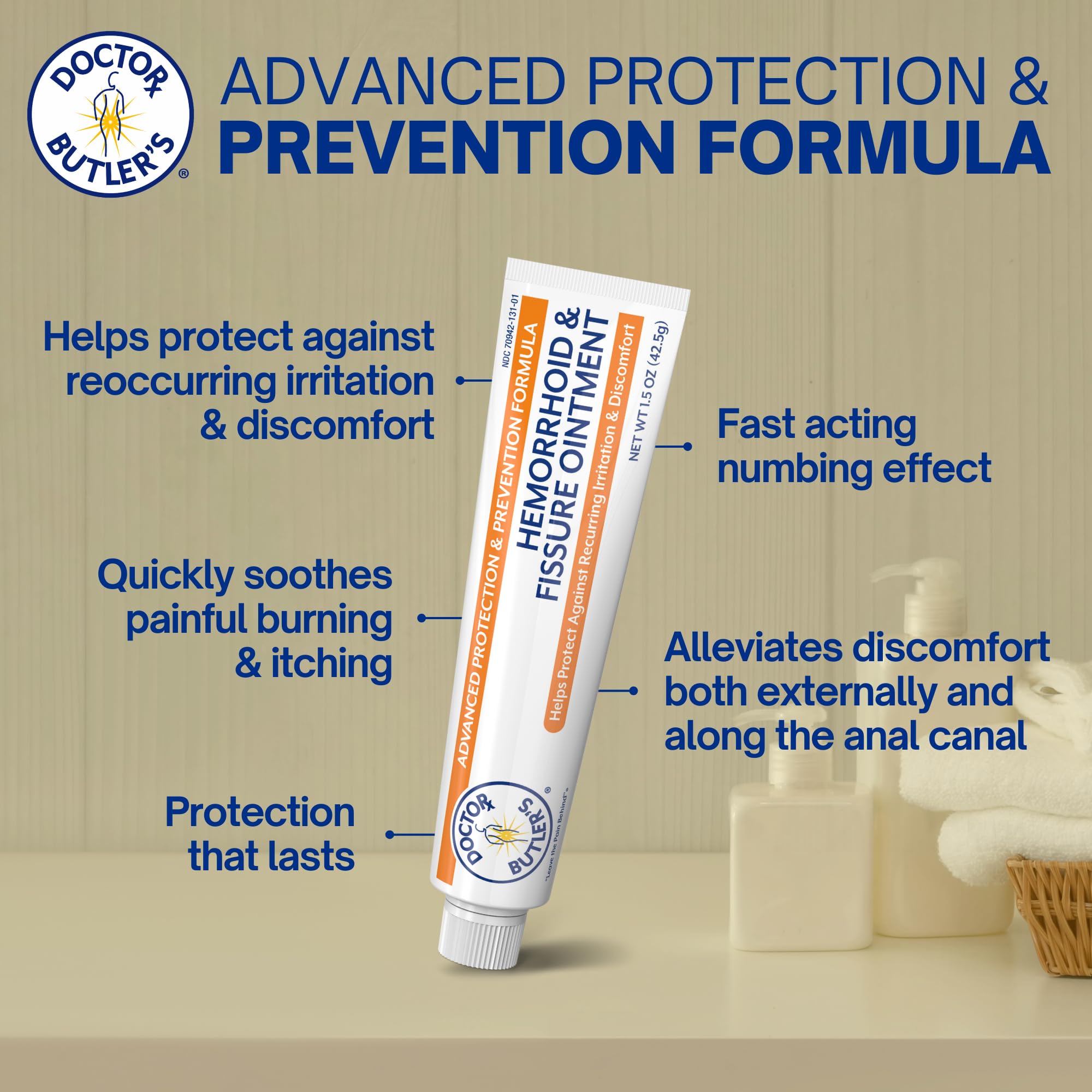 Herbal-mineral blend visible in Doctor Butler's ointment packaging.