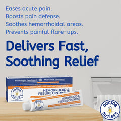Doctor Butler's Advanced Hemorrhoid Ointment lidocaine cream seen for fast numb relief.