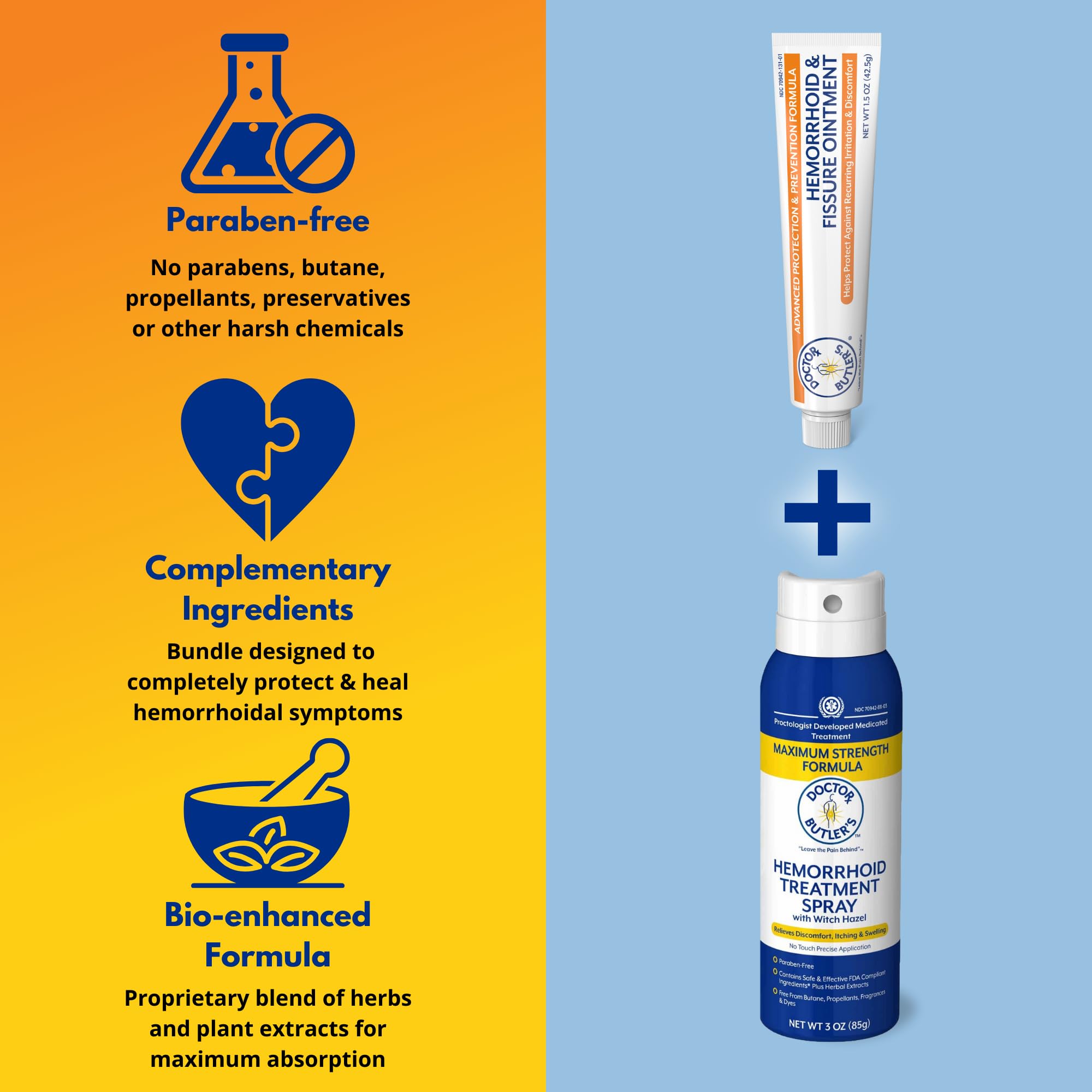 Doctor Butler's bundle packaging showing two products together