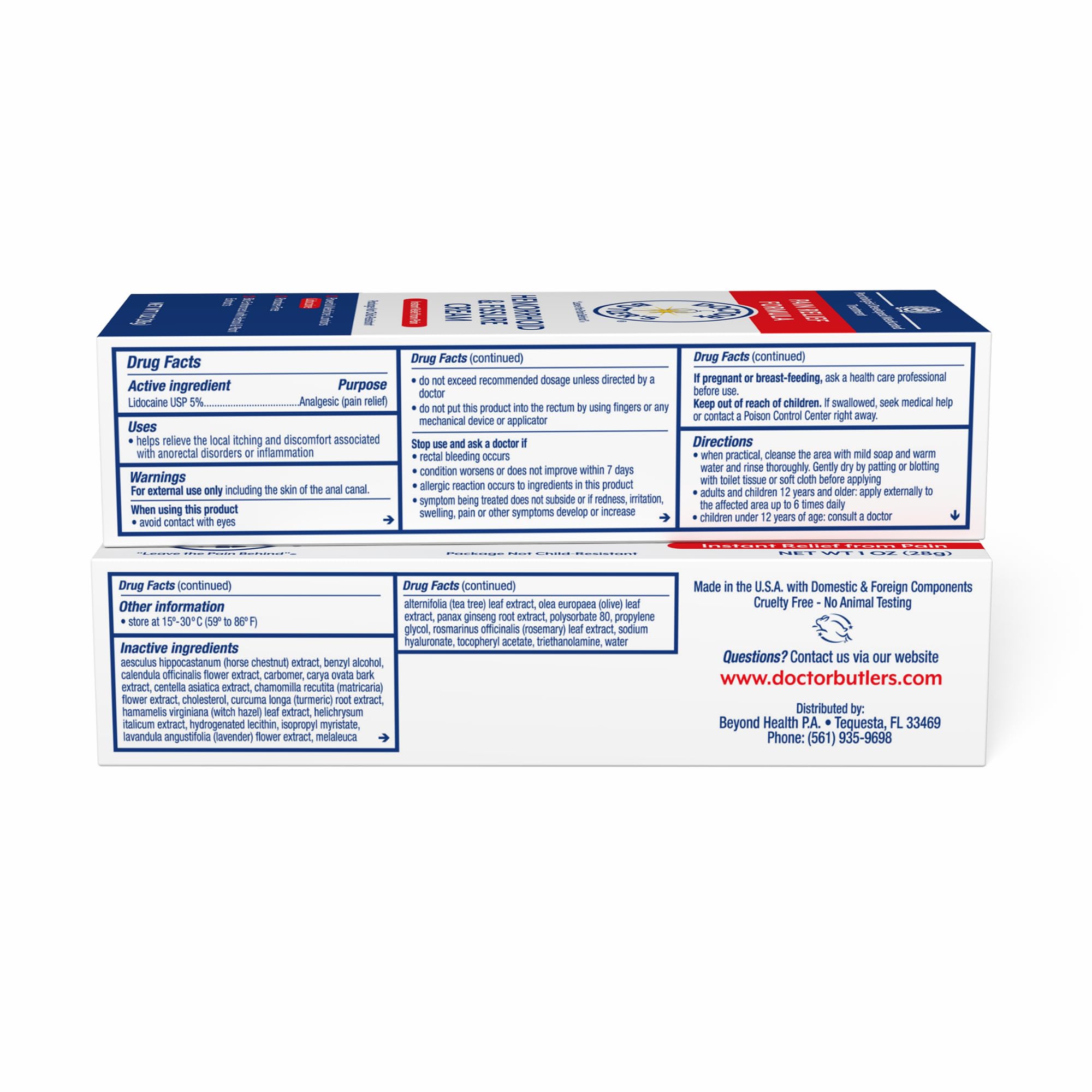 Doctor Butler's two-pack display communicates value and convenient reusability.