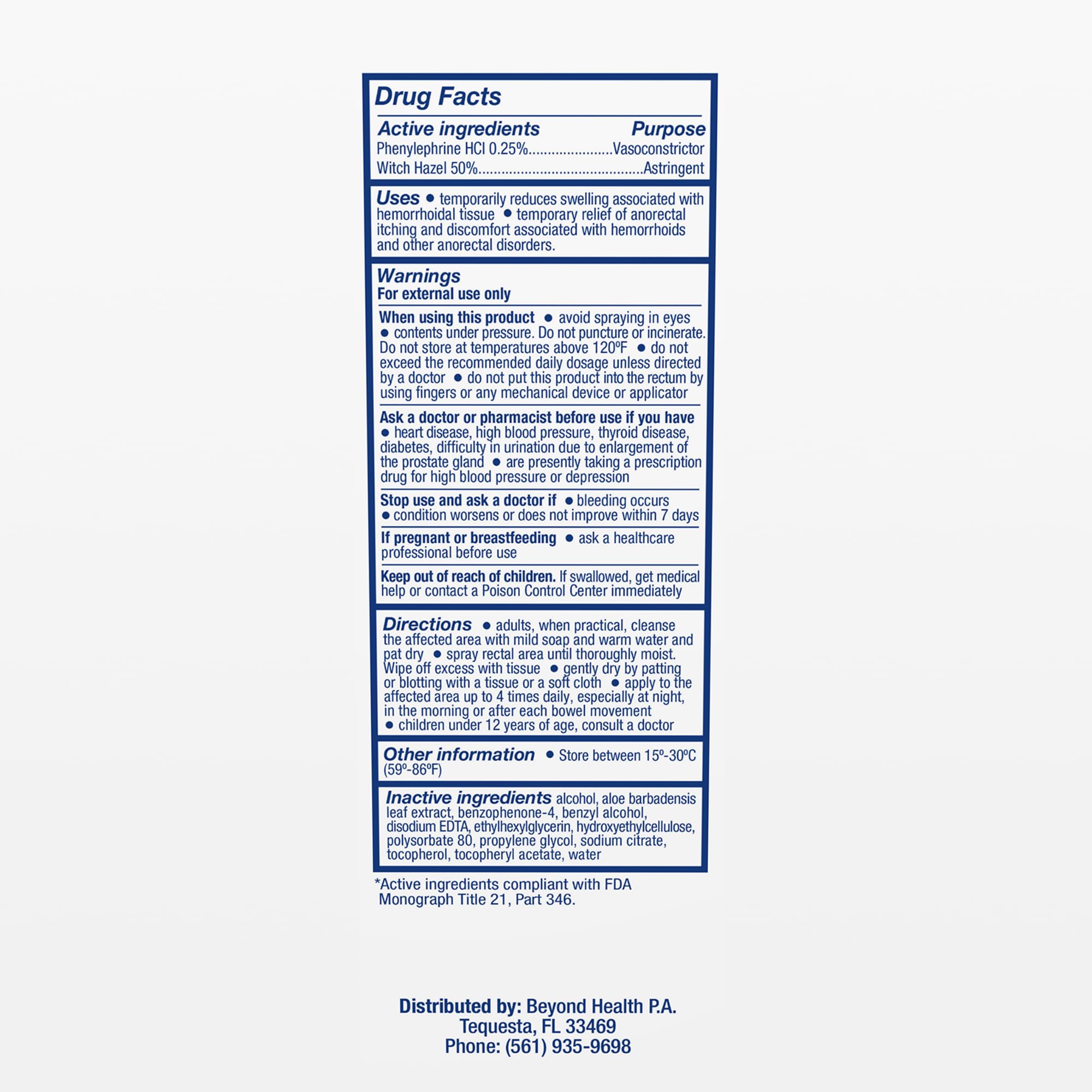 Doctor Butler's Hemorrhoid Spray cruelty-free certification logo visible for ethical choice.