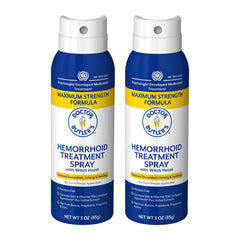 Doctor Butler's Hemorrhoid Spray front bottle for quick, no-touch relief.