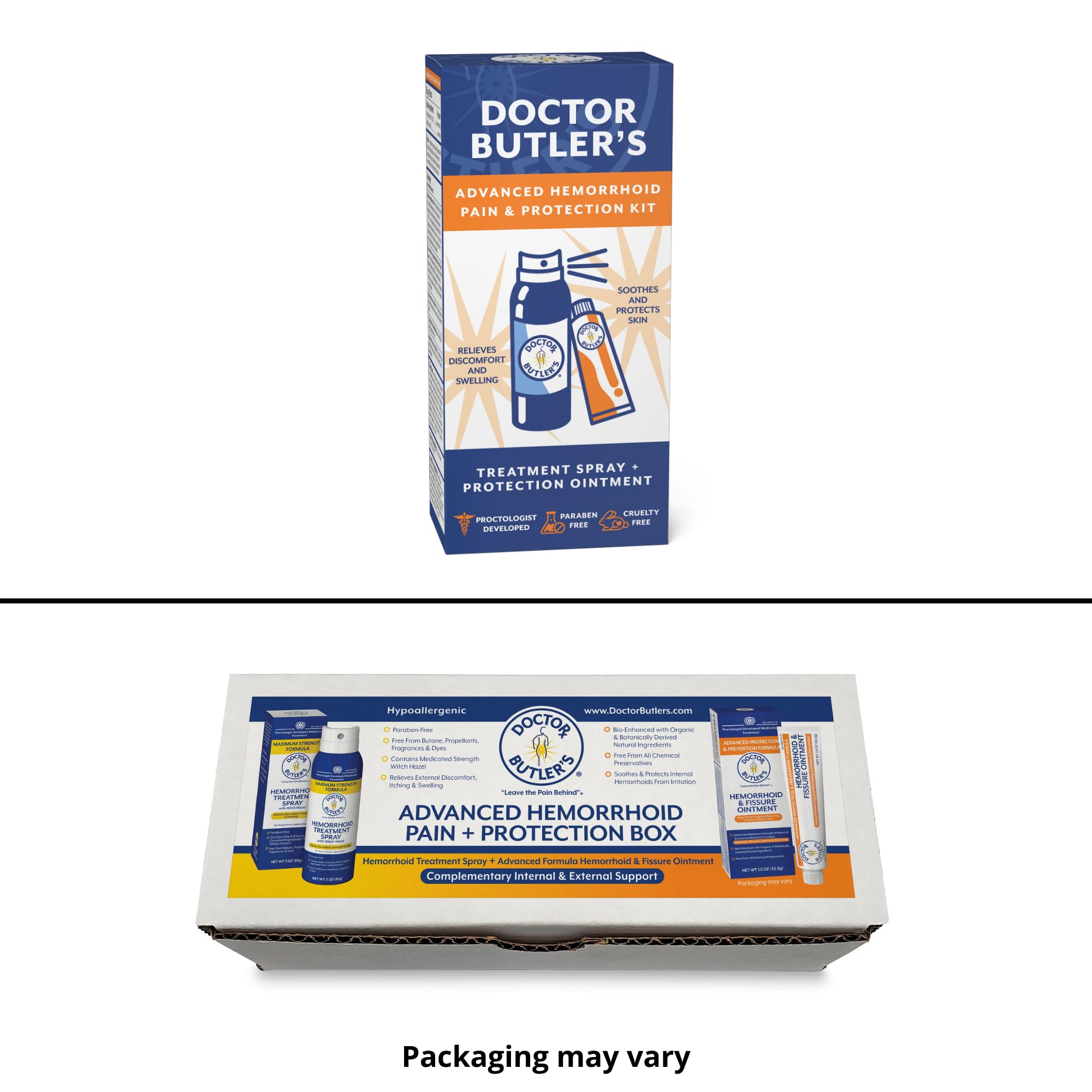 USA-made Doctor Butler's logo on packaging