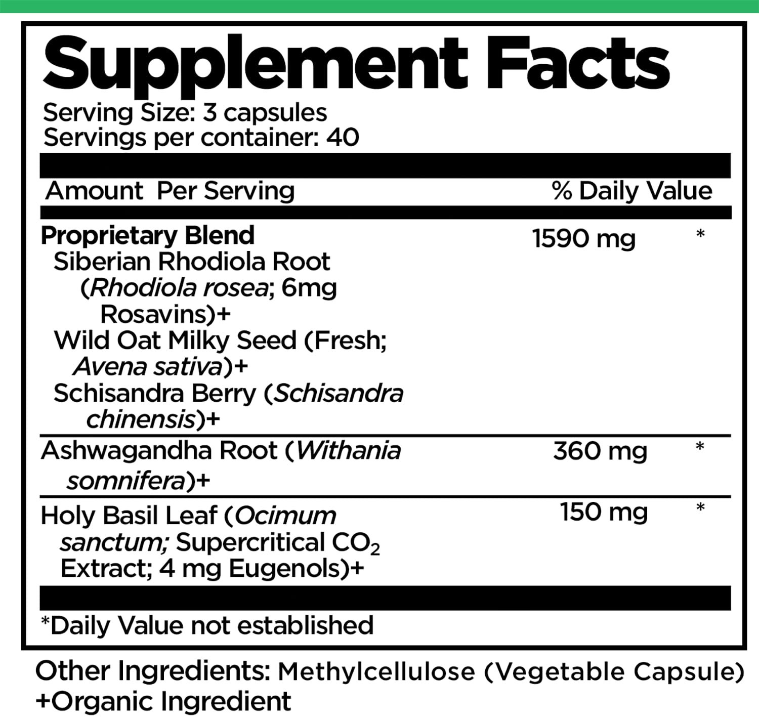 Close-up of Doctor Danielle ashwagandha capsules for daily support.
