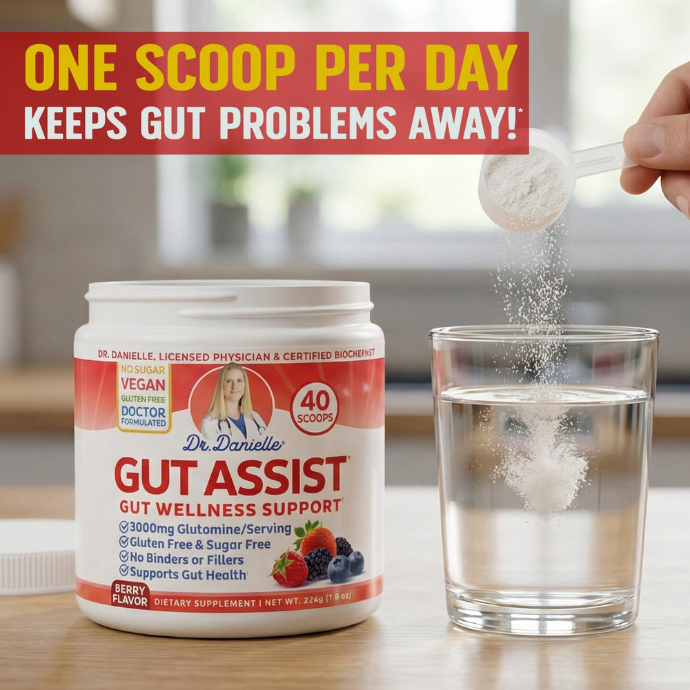 Doctor Danielle Leaky Gut Powder scoop-dispense for easy daily dosing