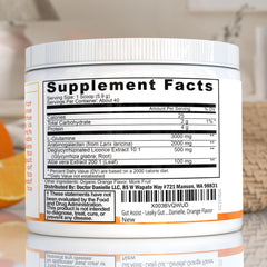 Doctor Danielle orange-flavored Gut Assist powder offers flavorful daily support.