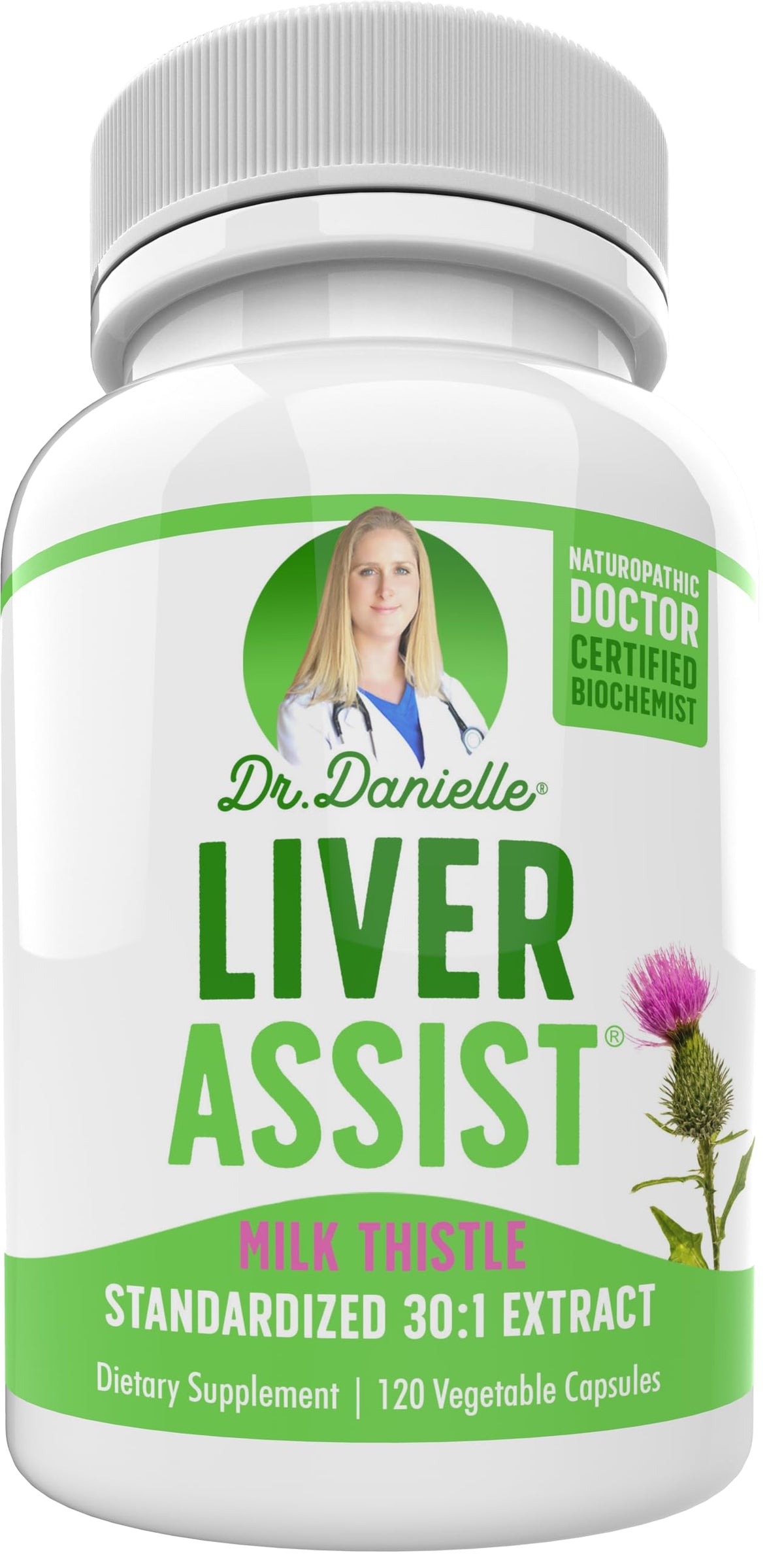 Doctor Danielle Liver Assist bottle with capsules for daily liver support