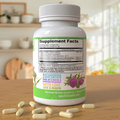 Close-up of 120 capsules of Doctor Danielle Liver Assist