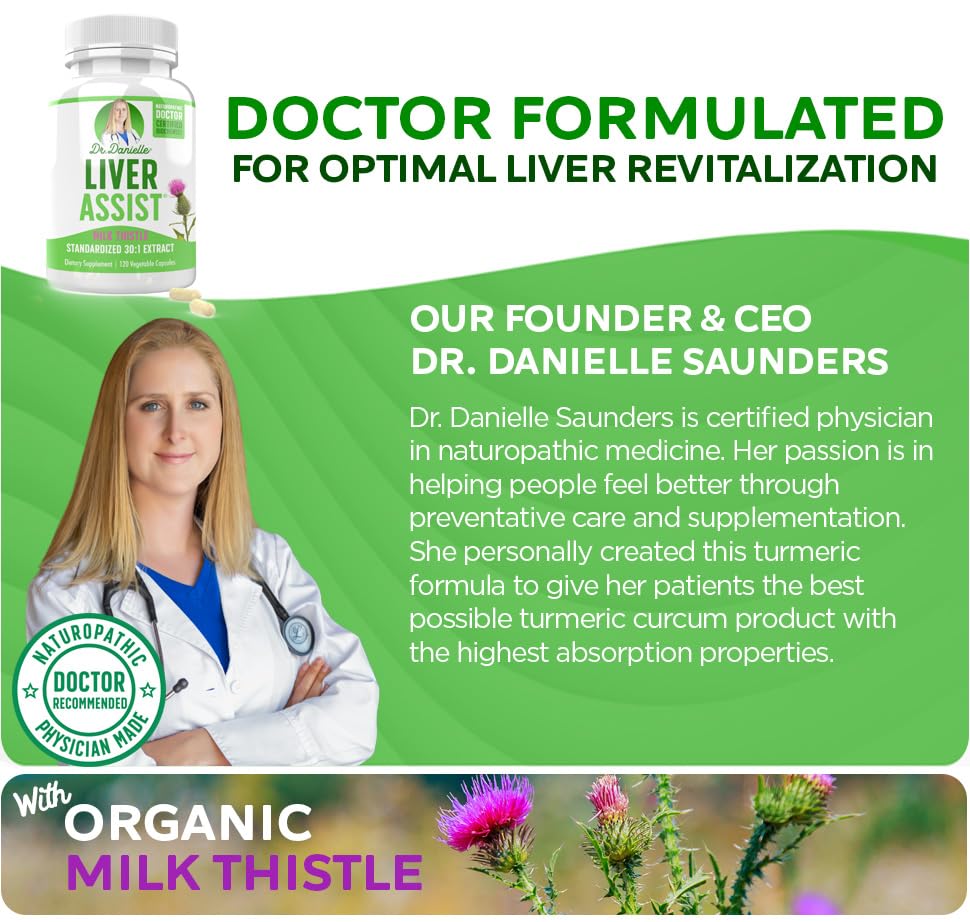 Doctor Danielle Liver Assist packaging and label emphasizing organic cleanse