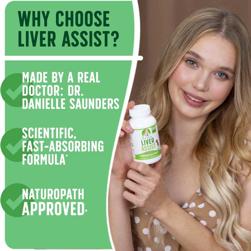 Liver detox routine with Doctor Danielle bottle on a clean countertop