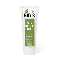Doctor Hoy's Natural Pain Relief Gel bottle showing quick absorption for targeted relief.