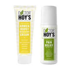 Doctor Hoy's Pain Relief Gel bottle for targeted, long-lasting relief during workouts.