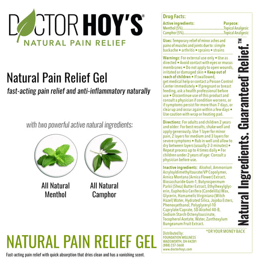 Doctor Hoy's gel roll-on applying to skin for targeted relief during activity