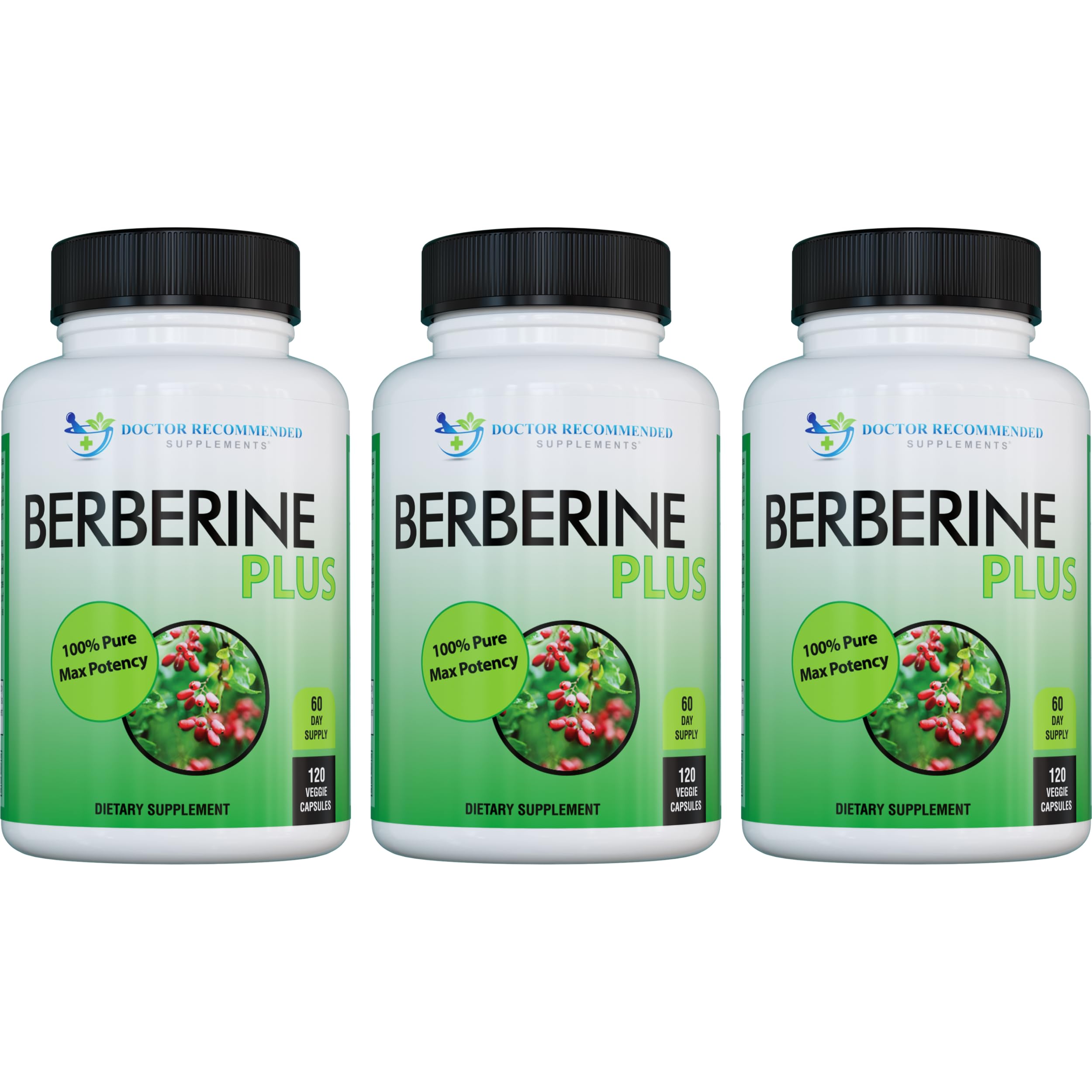 Doctor Recommended Supplements Berberine bottle front view reinforces brand trust
