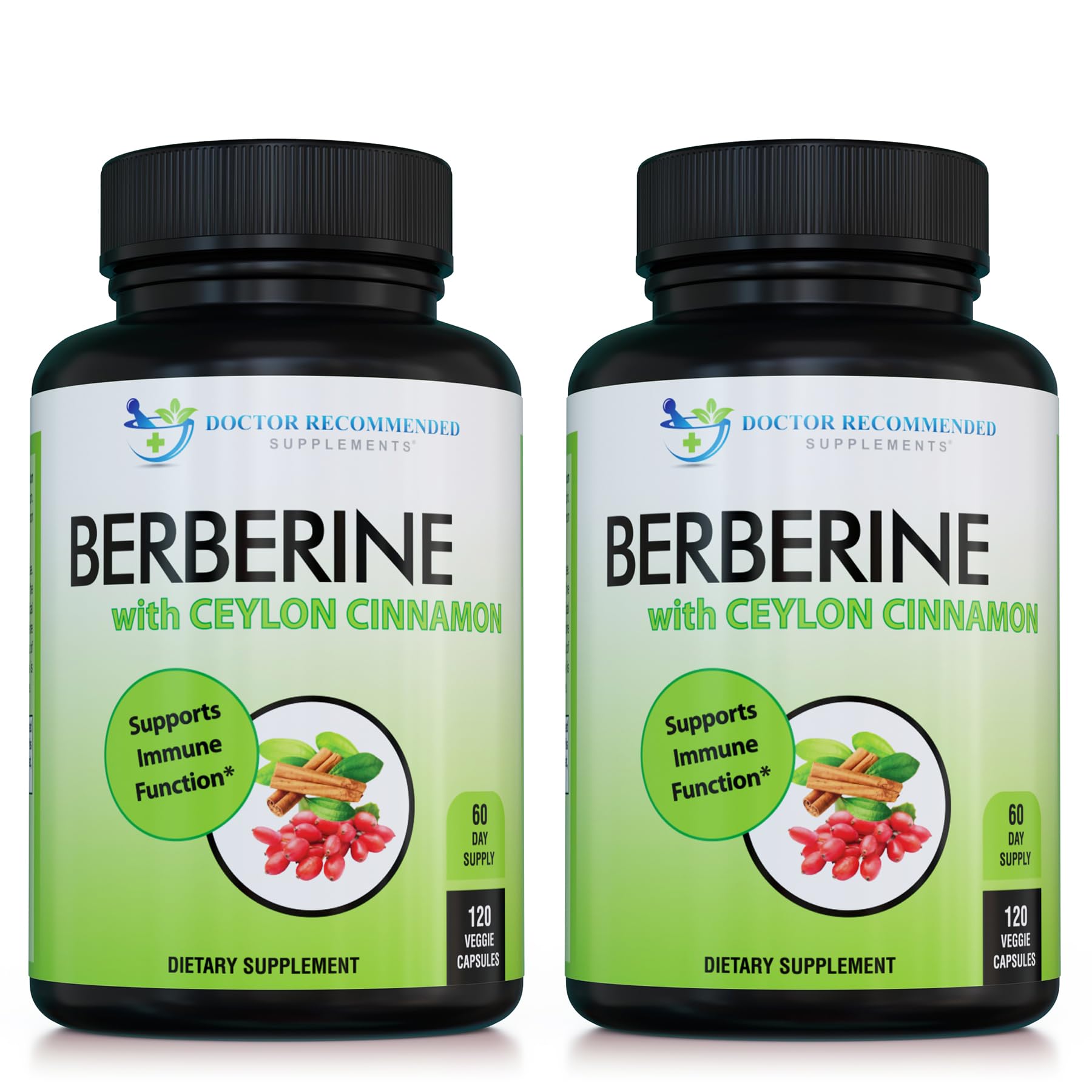 DOCTOR RECOMMENDED SUPPLEMENTS Berberine Cinnamon bottle for daily wellness