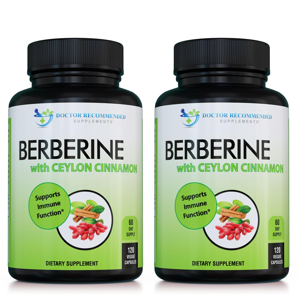 DOCTOR RECOMMENDED SUPPLEMENTS Berberine Cinnamon bottle for daily wellness