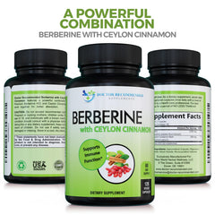 DOCTOR RECOMMENDED SUPPLEMENTS Berberine with Ceylon Cinnamon daily-dose capsules for convenient wellness