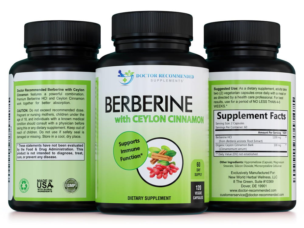 Berberine Cinnamon on kitchen shelf suggesting daily routine support