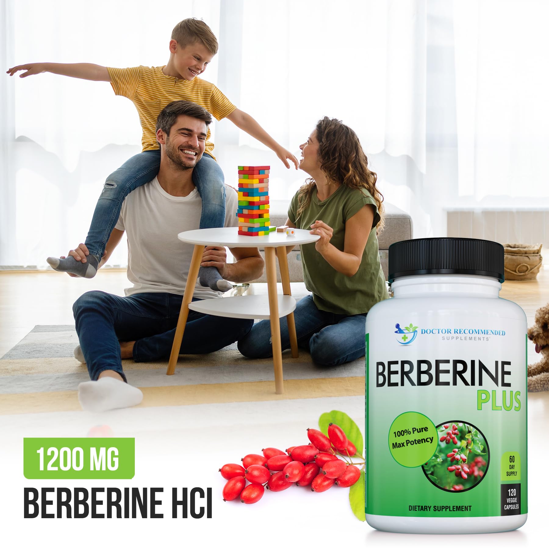 Doctor Recommended Supplements Berberine ingredients chart explains Berberine HCl details