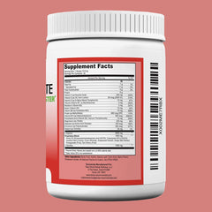 Cardio Complete powder tub close-up highlighting berry flavor